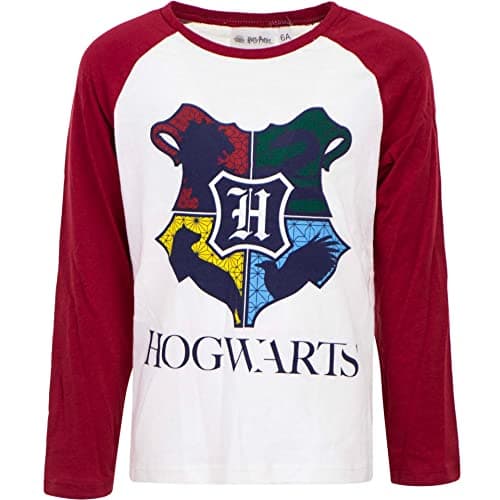 Image of Harry Potter Hogwarts Long Sleeve T-Shirt Kids Top Made from 100% Cotton Off White 6 Years