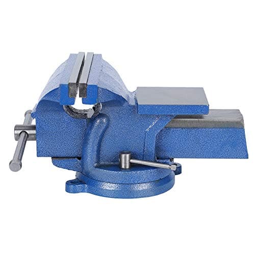 Image of 8 Inch Table Vice, Heavy Duty Bench Vice with 360 Degrees Swiveling Base Drilling Machines Accessory Forging Jaw Cast Iron Workshop Vise for Woodworking/Drilling/Metalworking