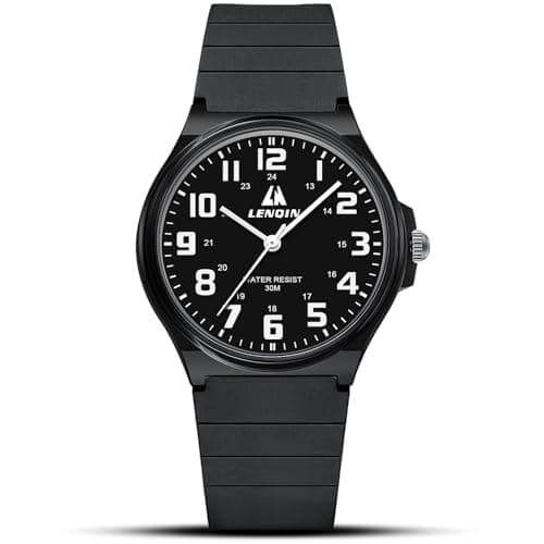 Image of LN LENQIN Mens Watches Analog Quartz Watches for Men 30M Waterproof Fashion Man Designer Wrist Watch Silicone Band