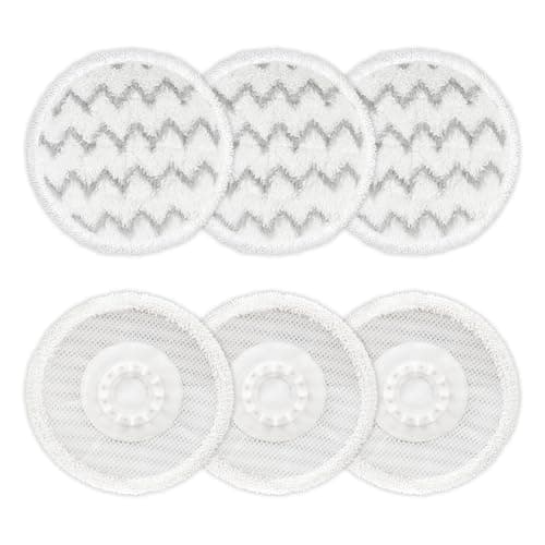 Image of YYDSLEE 6 Pack Replacement Steam Mop Pads for Shark S6002UK S7201UK S8000UK S8001UK S8200UK S8201UK S7001UK S7000UK S7005UK S7020UK S7001UK Reusable Steam & Scrub Series All-in-One Cleaning Pads