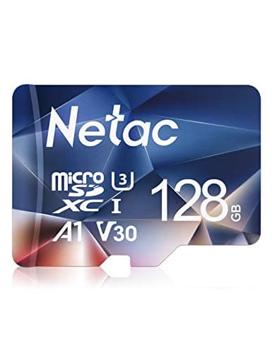 Image of Netac 128GB MicroSDXC Memory Card, Micro SD Card R/W up to 100/50MB/s, TF Card 4K Full HD Video Recording, UHS-I, C10, U3, A1, V30, for Camera, Smartphone, Security System, Drone, Dash Cam