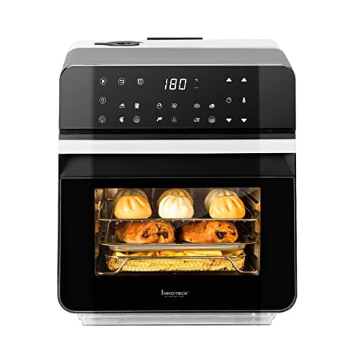 Image of Innoteck Kitchen Pro 11L Steam Air Fryer Oven - Large 11L Capacity, 9 Presets, 3 Cooking Modes for Delicious Family Meals - LED Display with Touch Controls - Dishwasher Safe Accessories - Gloss Black