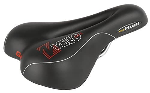 Image of Velo Plush Gel Saddle - Black, L = 255 X W = 177 Mm