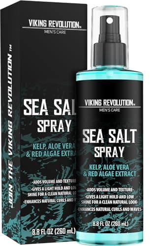 Image of Viking Revolution Sea Salt Spray for Hair Men - Hair Texturizing Spray with Kelp, Aloe Vera and Red Algae Extract - Surf Spray to Add Volume and Texture Sea Salt Spray for Men Beach Hair Spray - 8.8oz