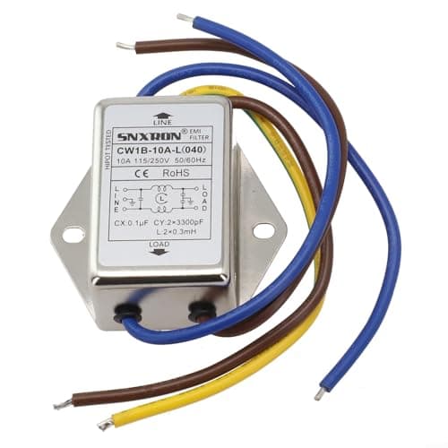 Image of CW1B-L Mains Power Filter, 250V AC EMI/RFI Noise Suppressor, 3A/6A/10A Rated Current, for Audio Equipment, Industrial Automation and Data Processing Devices