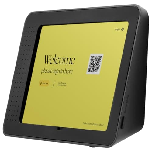 Image of Bouncepad Link iPad POS Stand for Business | Kiosk Stand for Meeting Room Management | Table Mount Tablet Kiosk Register | iPad 10th Gen 10.9 | Black