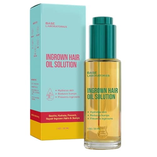Image of BASE LABORATORIES Ingrown Hair Treatment Oil – Soothing After Shave Oil Prevents Ingrown Hairs, Soothes Razor Bumps for Bikini Area, Legs, Underarms, Neck, Beard & Face – Tea Tree, Jojoba 30ml