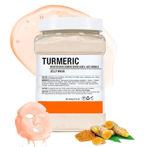 Image of Jelly Mask for Facials, Hydrating & Moisturizing Peel-Off Natural Gel Jelly Face Mask Skin Care, Deep Hydration & Glow, Professional Spa Use Jelly Mask Powder for All Skin Types 23 Fl Oz (Turmeric)