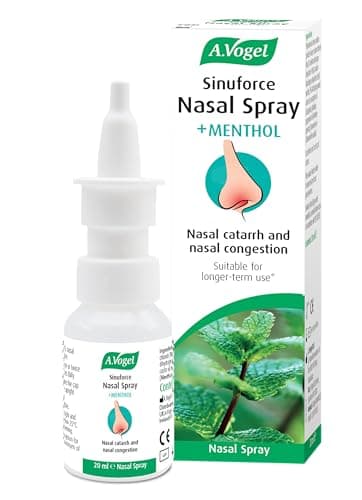 Image of A.Vogel Sinuforce Nasal Spray + Menthol | Provides Fast Relief for Blocked Nose, Congestion & Nasal Catarrh | with Eucalyptus, Peppermint & Chamomile Oil | Suitable for Longer Term use | 20ml