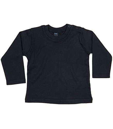 Image of BabyBugz Baby Boys/Girls Long Sleeve T Shirt Black 12-18 Months