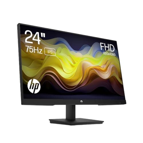 Image of HP 24 Inch FHD Monitor | Full HD IPS LCD | 75hz Refresh Rate | 250 Nits Brightness | 1000:1 Contrast Ratio | AMD FreeSync | Tilt Adjust | 1x HDMI 1.4, 1x DisplayPort 1.2, 1x VGA | Black | V24ie G5
