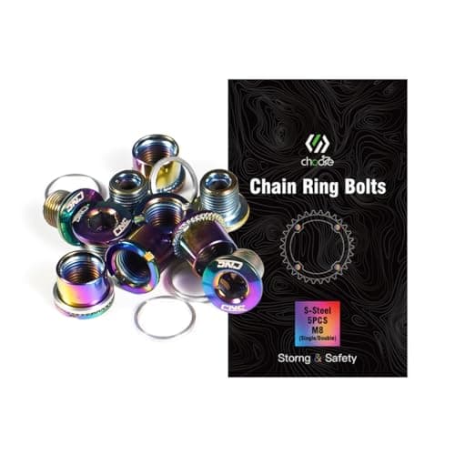 Image of CNCLOL Single/Double Chainring Bolts,M8 Bike Chainring Bolts&Nuts For MTB/BMX/Bicycle（Black/Blue/Orange/Red/Colour）