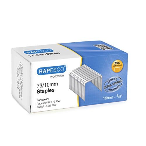 Image of Rapesco 1260 Type 73/10 mm Galvanised Heavy Duty Staples, Pack of 2000