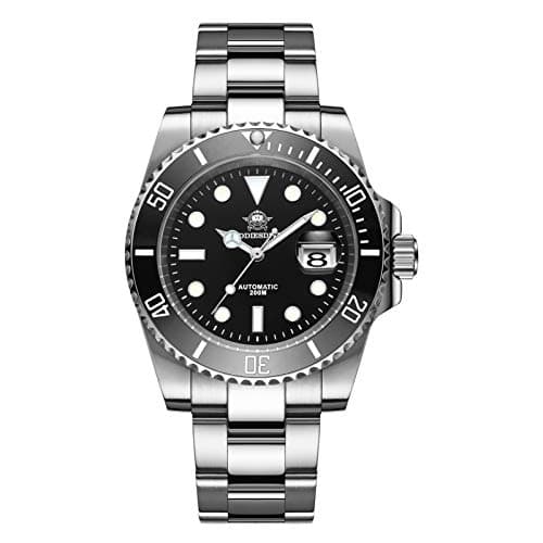 Image of ADDIESDIVE Automatic Watches for Men Mens Watches Analog Diver's Watch 20Bar Water Proof Synthetic Sapphire Crystal BGW9 Luminous with Stainless Steel Strap H3