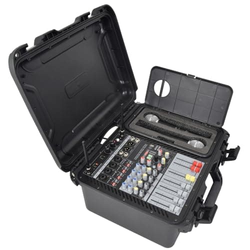 Image of Citronic | FLITE-600 Powered Mixer Amplifier | 2 x 300W Self-Contained PA System with Dual UHF Wireless Mics, DSP Effects, Bluetooth & USB Audio Player/Recorder