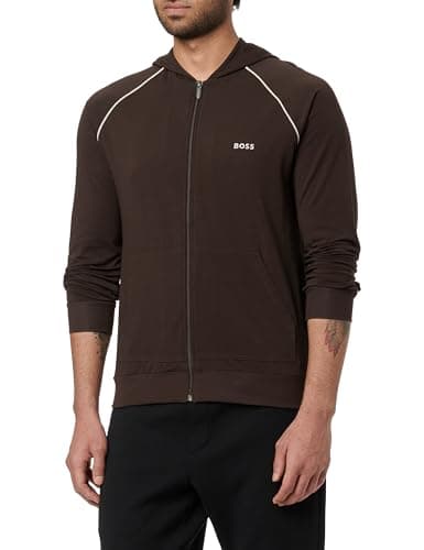 Image of BOSS Men's Loungewear Jacket, Dark Brown 207, M