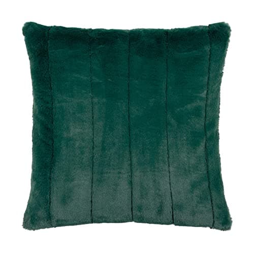 Image of Paoletti Empress Cushion Cover – Soft Faux Fur Velvet Decorative Cushion Case with Concealed Zip for Elegant Home Styling (Emerald - 45x45cm)