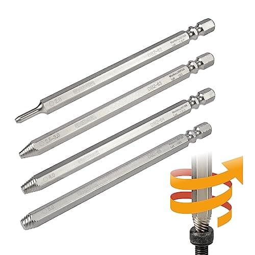 Image of Screw Remover and Extractor BIT Set (for HEX Socket Head Type Screws) - Easy Removal of Ruined Hexagonal Head Screws. ENGINEER DBZ-20