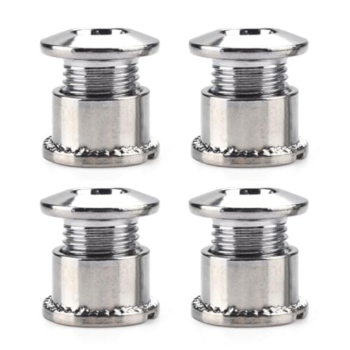 Image of BringLucky 4Pcs Durable Single Chainring Bolts Smooth Surface Single Chainwheel Bolts Nuts Effective Alloy Steel Crankset Screws for Road Bicycle Crankset