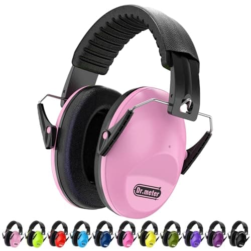 Image of Dr.meter Ear Defenders Children, Kids Ear Defenders SNR 27.4dB Noise Cancelling Headphones for Kids Autism Sensory, Adjustable Headband, Hearing Protection for Fireworks Monster Truck Concert Pink