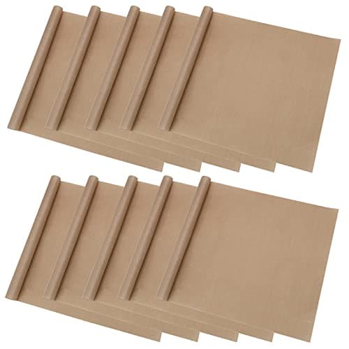 Image of YQL 10PCS Teflon Baking Sheet, 30X40cm Reusable Non Stick Oven Liner for BBQ Baking Cooking Heat Transfer, Up to 270°C Heat Resistance