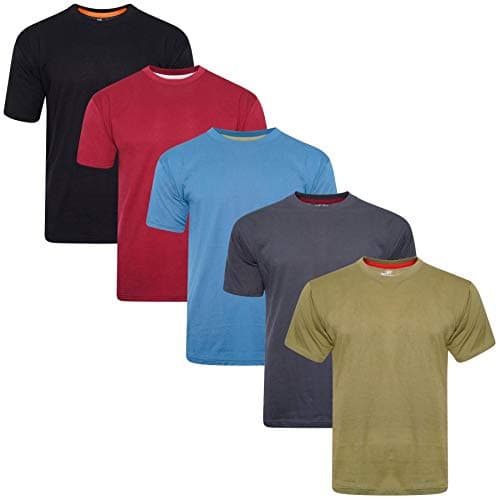 Image of 5 Pack Mens T Shirts - Everyday Essentials- KM168-L - Large Multi