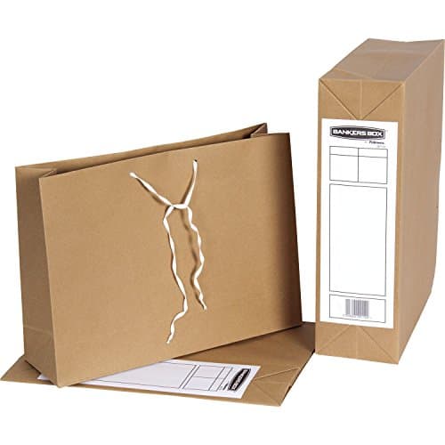 Image of BANKERS BOX 25 Storage Bags - Manila Paper Bag with Handle - 101 x 356 x 254mm - Pack of 25