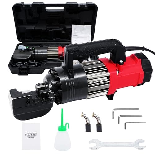 Image of NAYAMOL RC-22 1400W Electric Hydraulic Rebar Cutter Tool, Cuts 3/16"(5mm)–7/8"(22mm) #7 Rebar, Fast 2–3s Cutting Speed, 110V Portable Rebar Shear Machine with Pure Copper Motor and Toolbox