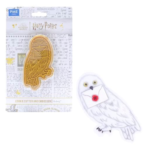 Image of PME Harry Potter Cookie Cutter & Embosser, Hedwig, Clear Or Light Grey