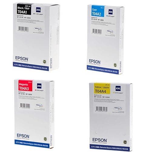 Image of Epson T04A1, T04A2, T04A3, T04A4 XXL Original Ink Cartridges Black, Cyan, Yellow, Magenta Multipack for Workforce-Pro WF-C8190, WF-C8610, WF-C8690