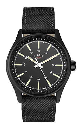 Image of Limit Men's Quartz Analogue Watch. Black dial, case and Strap. 5948.01