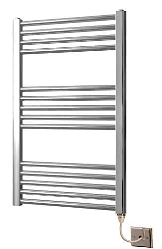 Image of Greened House 500w x 800h Electric Straight Heated Chrome Towel Rail Bathroom Radiator