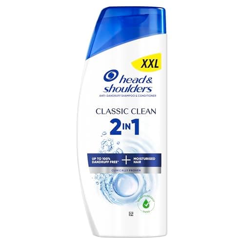 Image of Head & Shoulders Classic Clean 2in1 Anti-Dandruff Shampoo and Conditioner 625ml. Works against Dandruff, Oil and Itch from the 1st Wash. Dandruff Free + Moisturised Hair. For All Hair Types