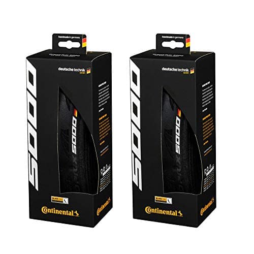Image of Continental Set of 2 GP 5000, 700x25C, Racing Bike Tires, Black, Folding, 0101624