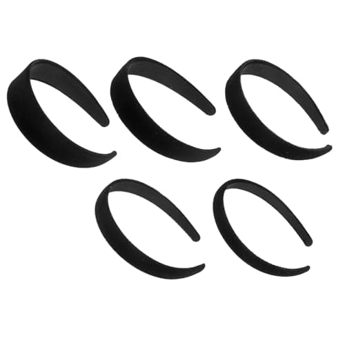Image of Guduling 5pcs Black Velvet Headband, Padded Velvet Headbands for Women, Elegant no Teeth Alice Bands, Vintage Simple, Soft and Durable Hair Accessories For Girls & Women