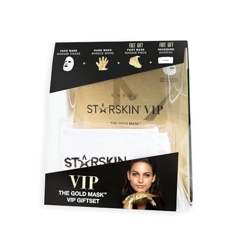 Image of STARSKIN THE GOLD MASK™ COLLECTION SET 4pcs, GOLD FACE MASK + HAND MASK + FOOT MASK + TERRY HEADBAND