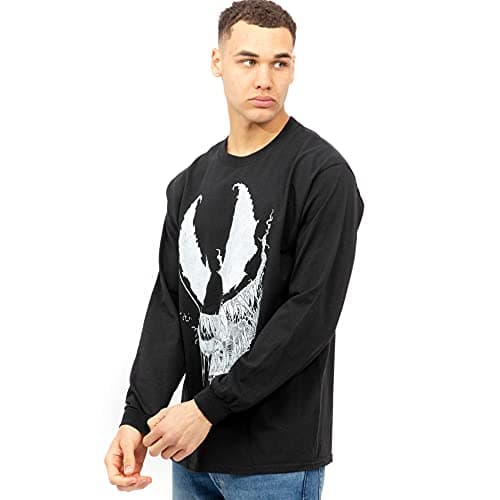 Image of Cotton Soul Venom Marvel - Venom Saliva - Mens Ls T-Shirt - Black - LRG