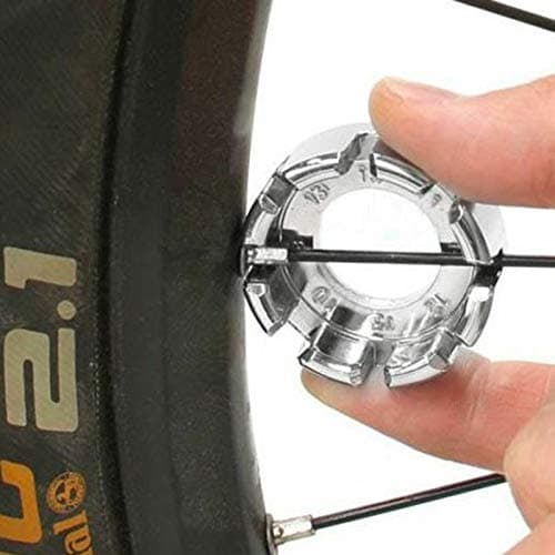 Image of LondonExpress Spoke Key Wrench 8 Way Bicycle Cycle Bike Spoke Key Wheel Rim Spanner Tool Mini Repair Durable Portable Hand Tool UK