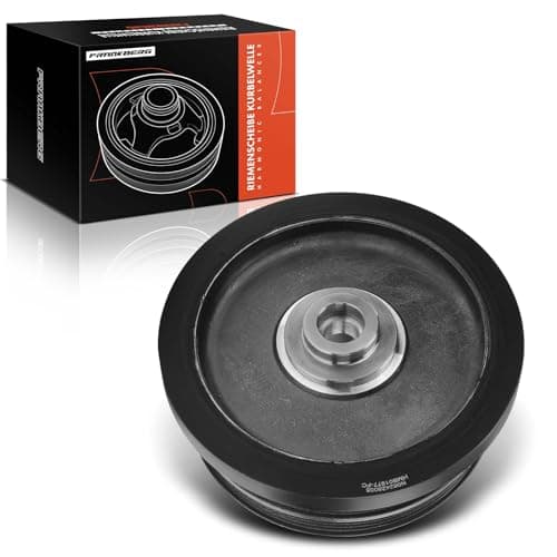 Image of Frankberg Pulley Crankshaft Compatible with 1 Series E87 3 Series E46 3 Series E90 3 Series Cabriolet E46 3 Series Touring E46 5 Series E60 5 Series Touring E61 X3 E83 Replace# 11237805696