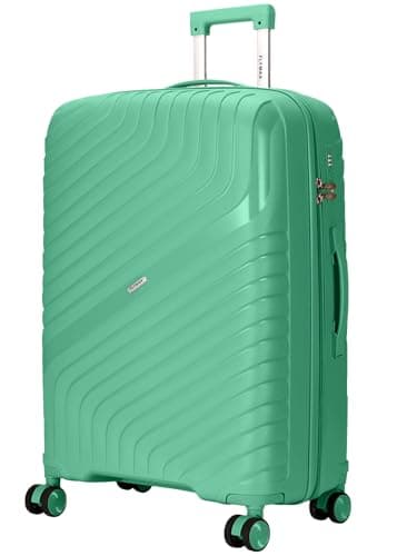 Image of FLYMAX 29" Large Suitcase Luggage Large Suitcase 4 Wheels Lightweight 20kg - 23kg Hardshell Polypropylene with Combination Lock + Telescopic Handle Travel Case Hard Shell XL 102L Green