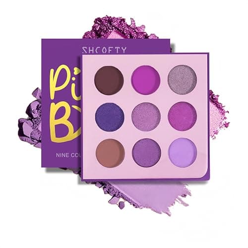 Image of Bili Biliard Eyeshadow Palette 9 Colors Blue Purple Eyeshadow -Cool Toned Makeup Palette,Matte and Shimmer Finishes - Highly Pigmented Eye Makeup,Long Lasting Waterproof Makeup Palette. (Purple)