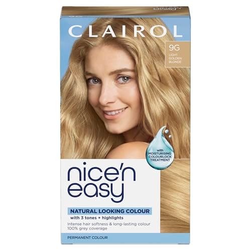 Image of Clairol Nice'n Easy Crème, Natural Looking Oil Infused Permanent Hair Dye, 9G Light Golden Blonde