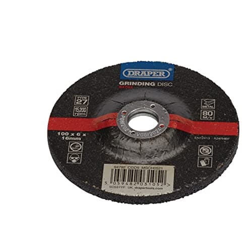 Image of Draper 94792 DPC Metal Grinding Disc, 100 x 6 x 16mm