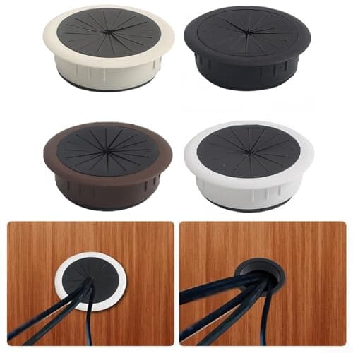 Image of 60MM Desktop Cord Cover For Managing Power Adapters Cables And Docking Station Cords On Modern Work Desks(Black gray)