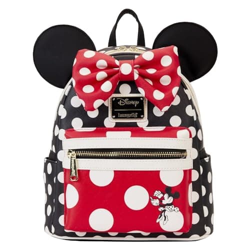 Image of Loungefly Disney Minnie Mouse Rocks the Dots Double Strap Shoulder Bag, Multi, Mini
