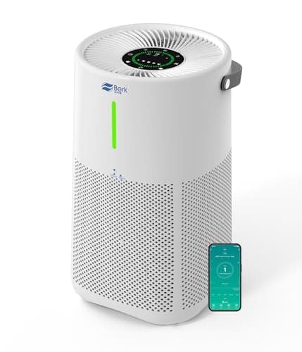Image of Berk Air Purifier with APP & Touch Control,air purifiers for home1800 Sq Ft Coverage, 7-in-1 HEPA Filter, PM2.5/TVOC/Humidity/Temp Display, Quiet 30dB,Air Cleaner for Pets Hair, Odor,Dust and Pollen