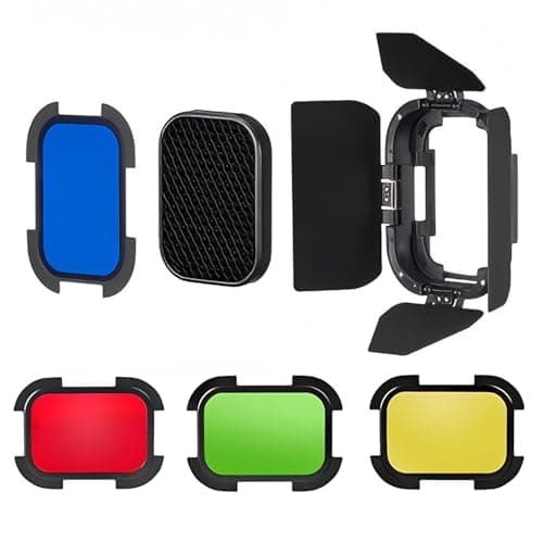 Image of GODOX BD-07 II Barndoor Kit for GODOX AD200 Pro II Outdoor Flash, Featuring Detachable Honeycomb Grid and 4 Color Filters