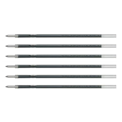 Image of PILOT RFNS-GG Ballpoint Pen Refills Medium Tip Black Pack of 6aa