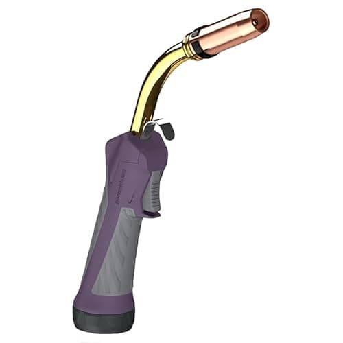 Image of Parweld PRO5000 PRO-Grip Max 501W Water-Cooled Euro MIG Torch – 4 m Cable, 520 A CO₂ / 430 A Mixed Gas, Ergonomic Soft-Grip Handle & Screwless Front-End