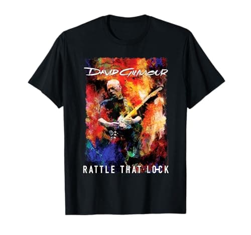 Image of Official David Gilmour Rattle that Lock Guitar Color Storm T-Shirt